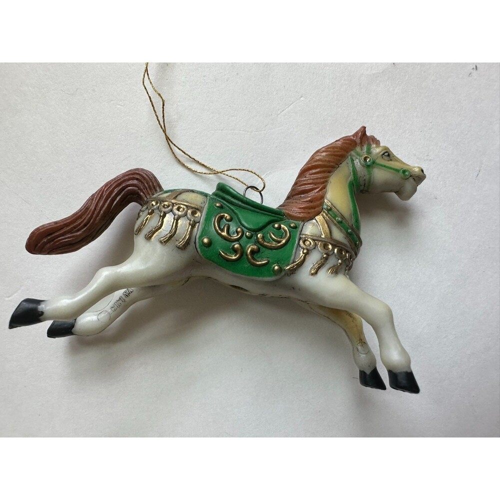 Christmas Holiday Ornament Carousel Horse plastic